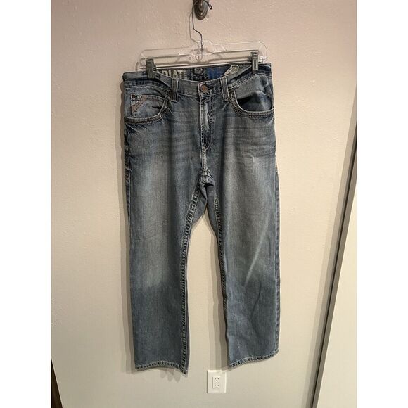 Ariat M2 Relaxed Boot Jeans Light Blue Mens Size 32 32x32 - Picture 1 of 9